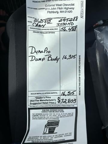 2025 Chevrolet Silverado 3500 HD Chassis Cab Work Truck